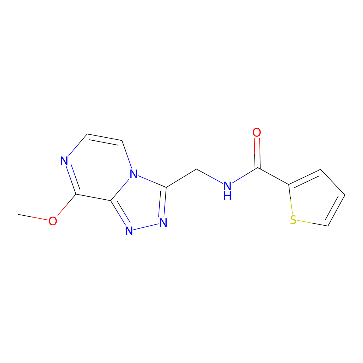 N-({8-methoxy-[1,2,4]triazolo[4,3-a]pyrazin-3-yl}methyl)thiophene-2-carboxamide molecular structure, CAS 2034319-81-6