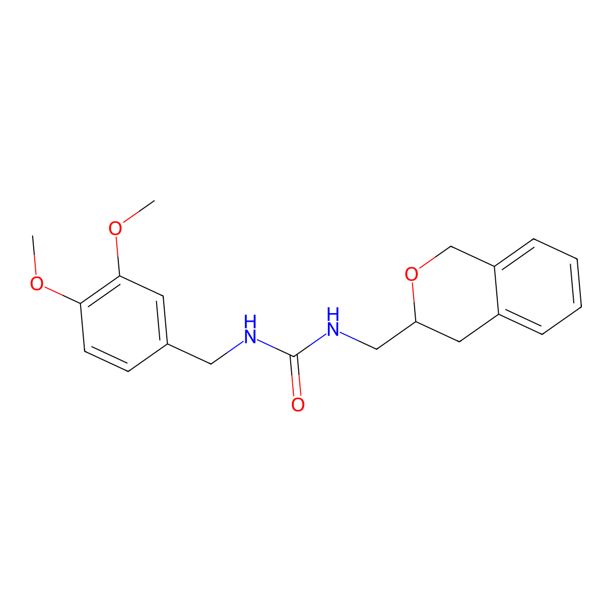 1-(3,4-Dimethoxybenzyl)-3-(isochroman-3-ylmethyl)urea molecular structure, CAS 2034319-85-0