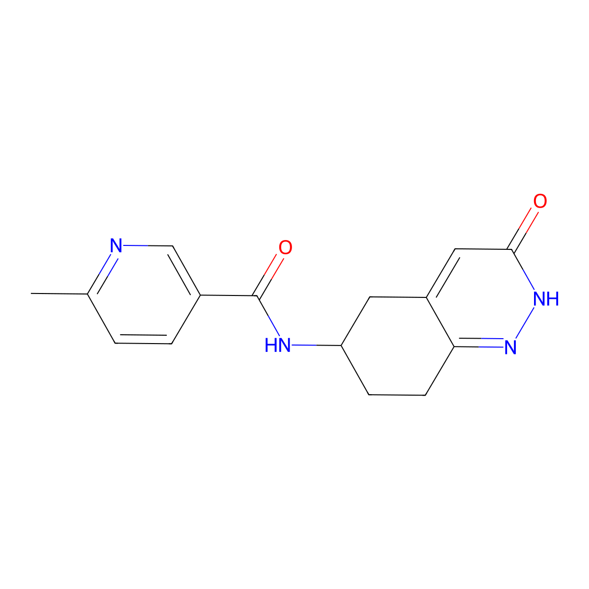 6-methyl-N-(3-oxo-2,3,5,6,7,8-hexahydrocinnolin-6-yl)nicotinamide molecular structure, CAS 2034319-89-4