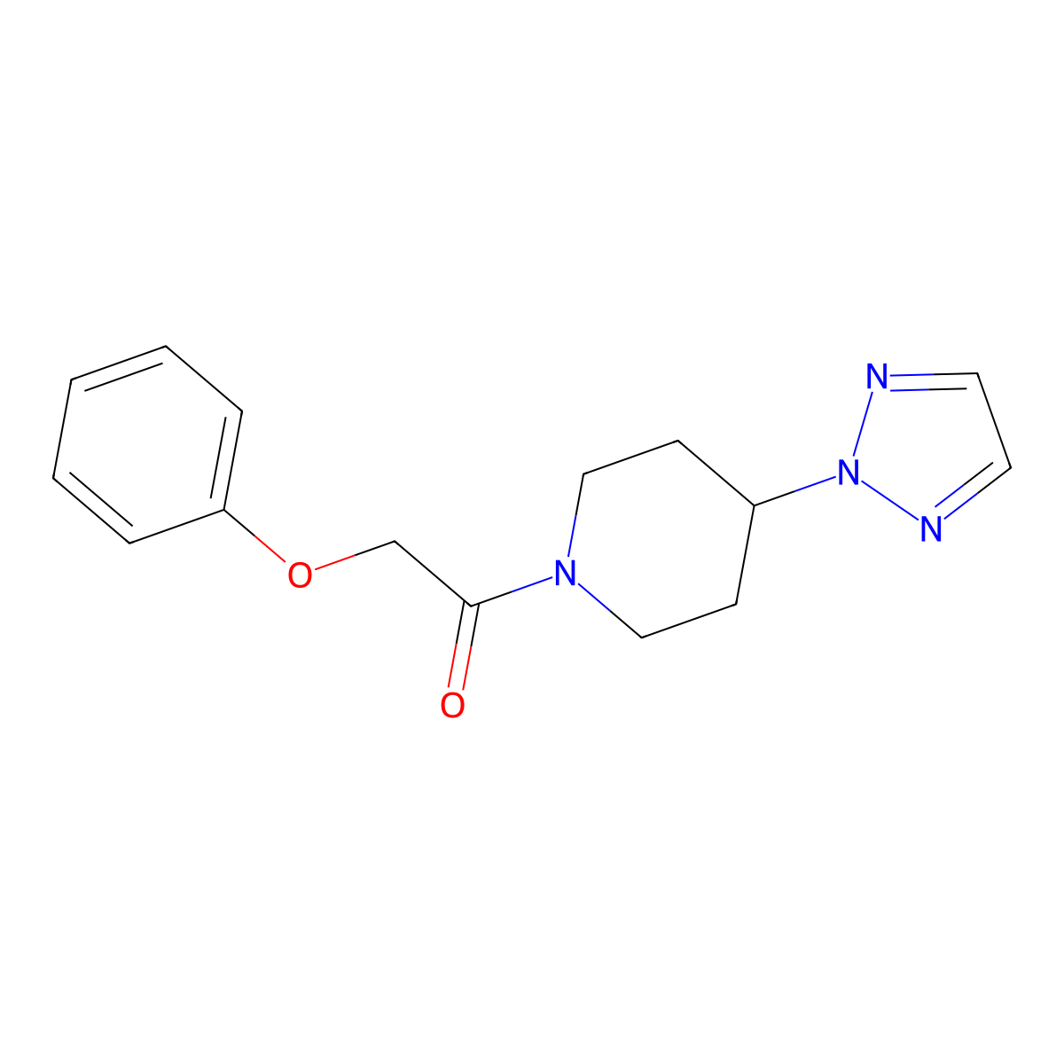 1-(4-(2H-1,2,3-triazol-2-yl)piperidin-1-yl)-2-phenoxyethanone molecular structure, CAS 2034319-96-3