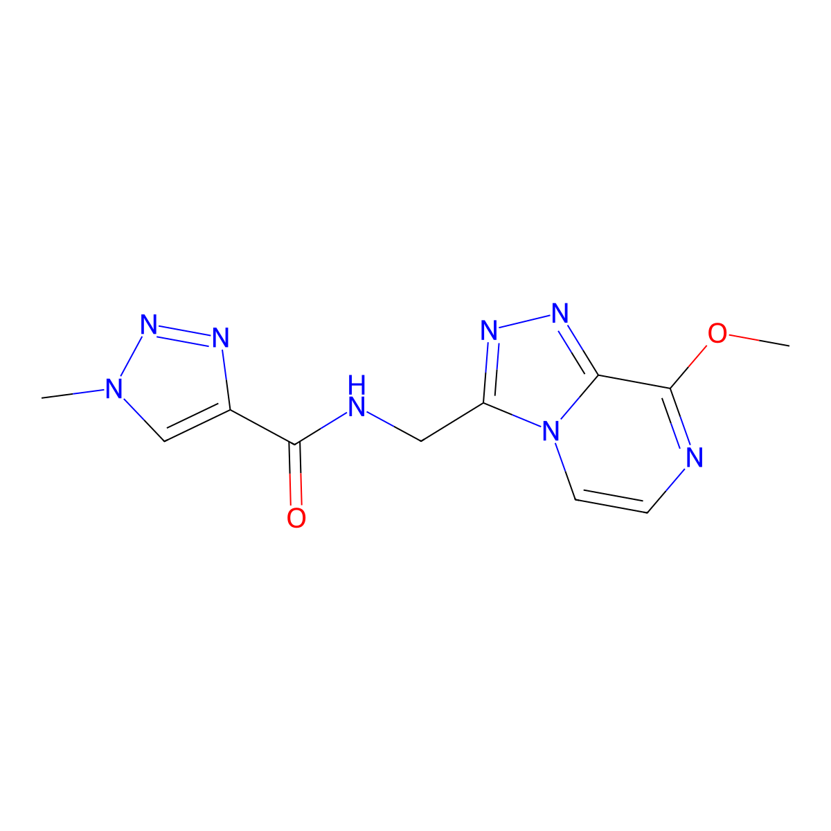 N-({8-methoxy-[1,2,4]triazolo[4,3-a]pyrazin-3-yl}methyl)-1-methyl-1H-1,2,3-triazole-4-carboxamide molecular structure, CAS 2034319-97-4