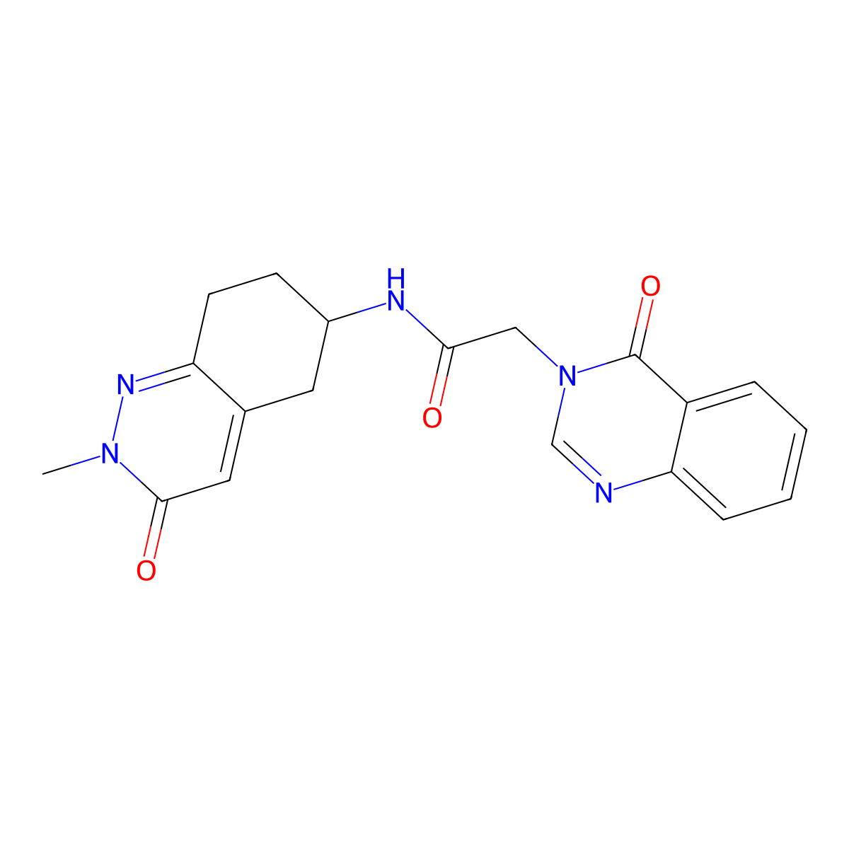 N-(2-methyl-3-oxo-2,3,5,6,7,8-hexahydrocinnolin-6-yl)-2-(4-oxoquinazolin-3(4H)-yl)acetamide molecular structure, CAS 2034320-01-7