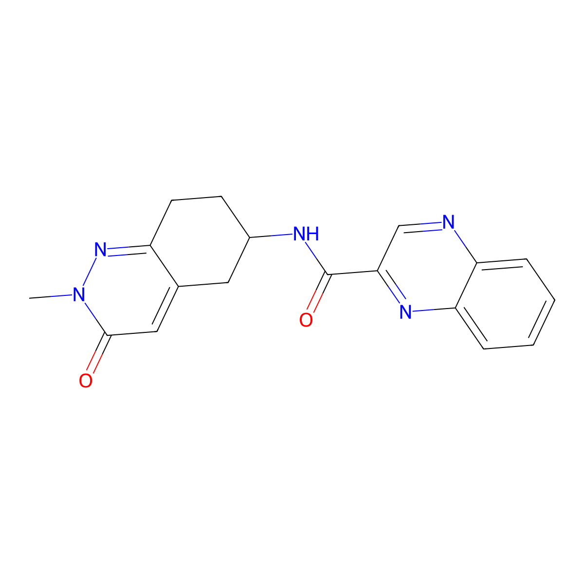 N-(2-methyl-3-oxo-2,3,5,6,7,8-hexahydrocinnolin-6-yl)quinoxaline-2-carboxamide molecular structure, CAS 2034320-06-2