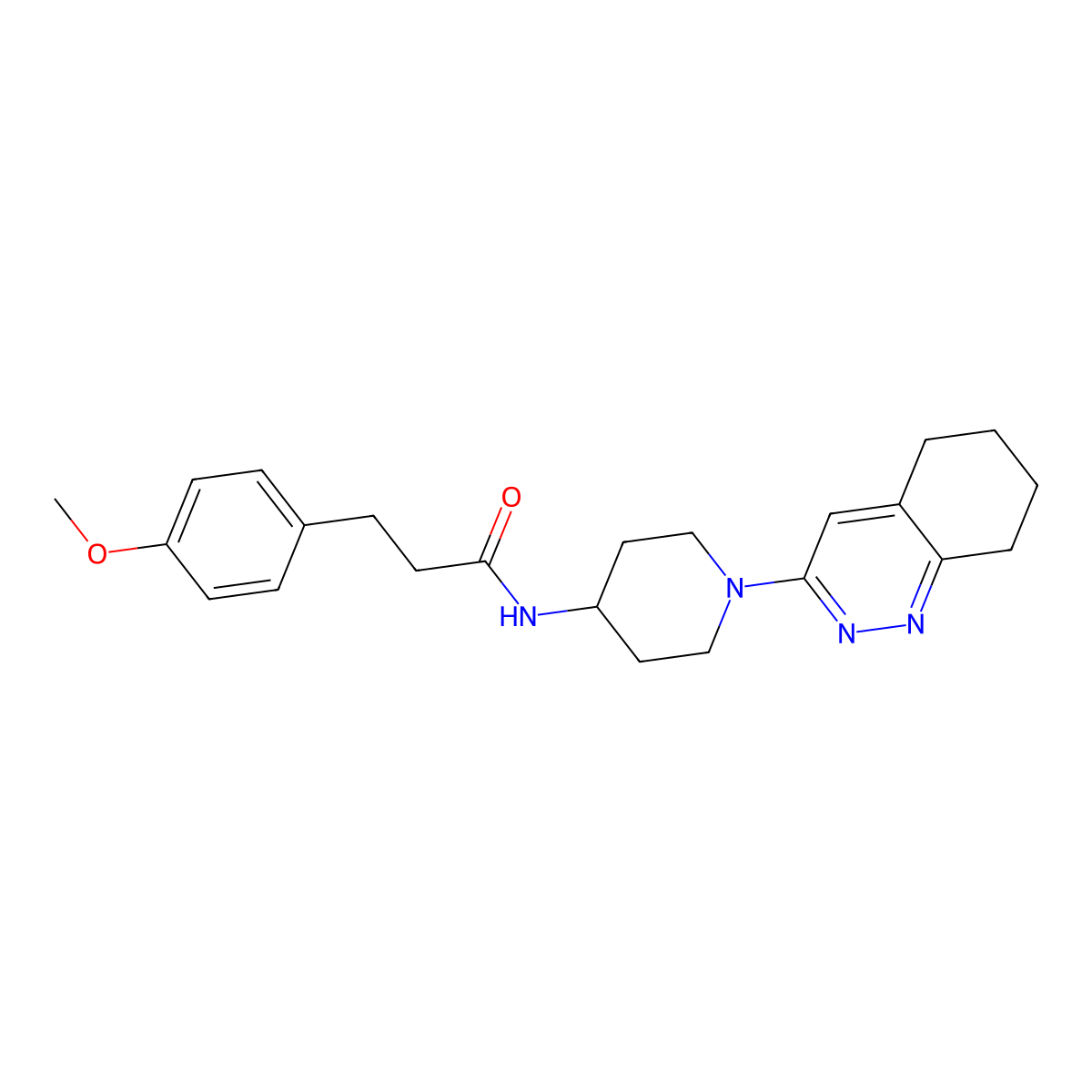 3-(4-methoxyphenyl)-N-[1-(5,6,7,8-tetrahydrocinnolin-3-yl)piperidin-4-yl]propanamide molecular structure, CAS 2034320-08-4