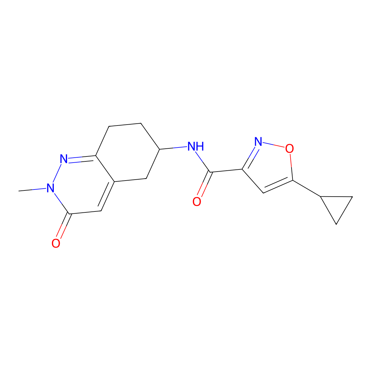 5-cyclopropyl-N-(2-methyl-3-oxo-2,3,5,6,7,8-hexahydrocinnolin-6-yl)isoxazole-3-carboxamide molecular structure, CAS 2034320-12-0