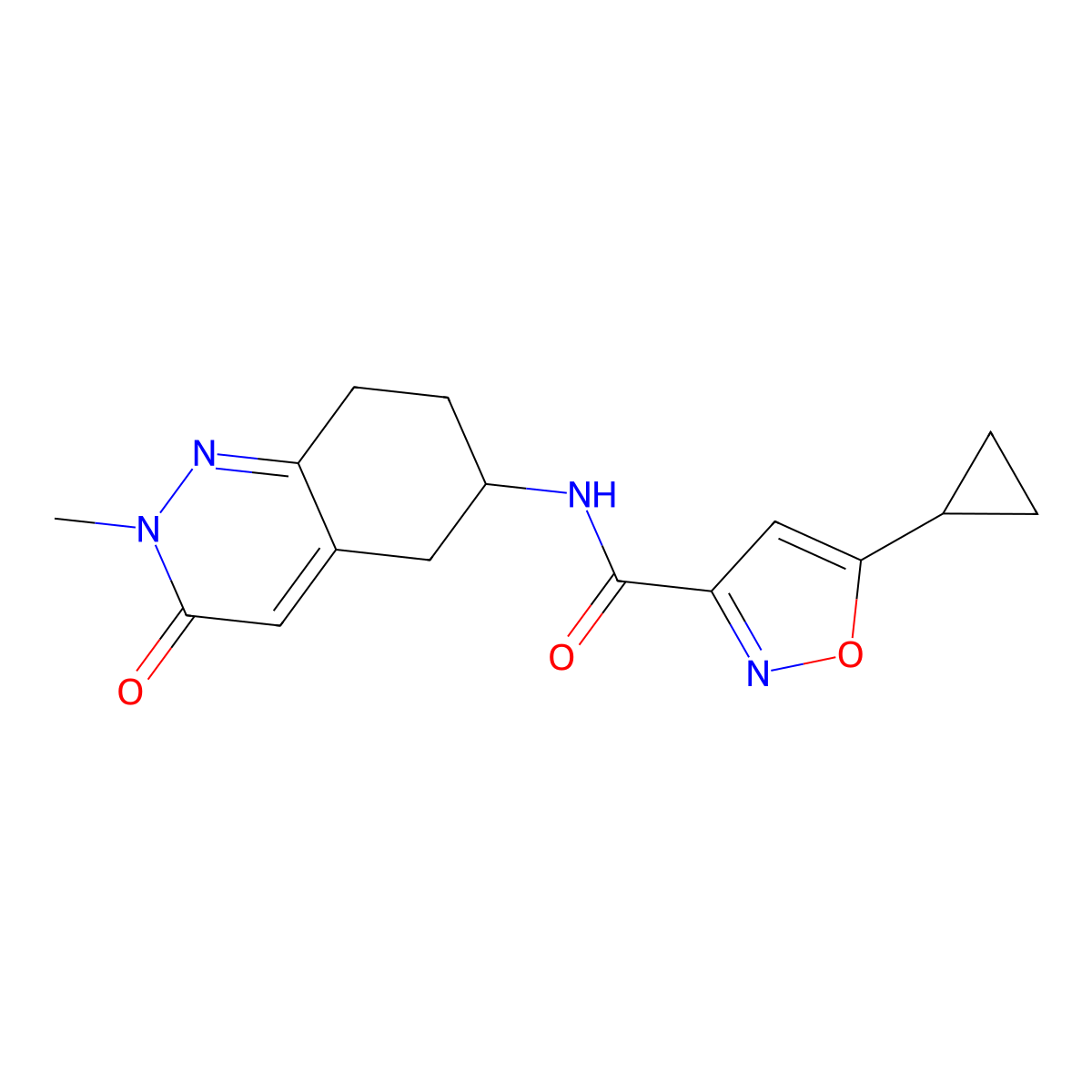 5-cyclopropyl-N-(2-methyl-3-oxo-2,3,5,6,7,8-hexahydrocinnolin-6-yl)isoxazole-3-carboxamide molecular structure, CAS 2034320-12-0