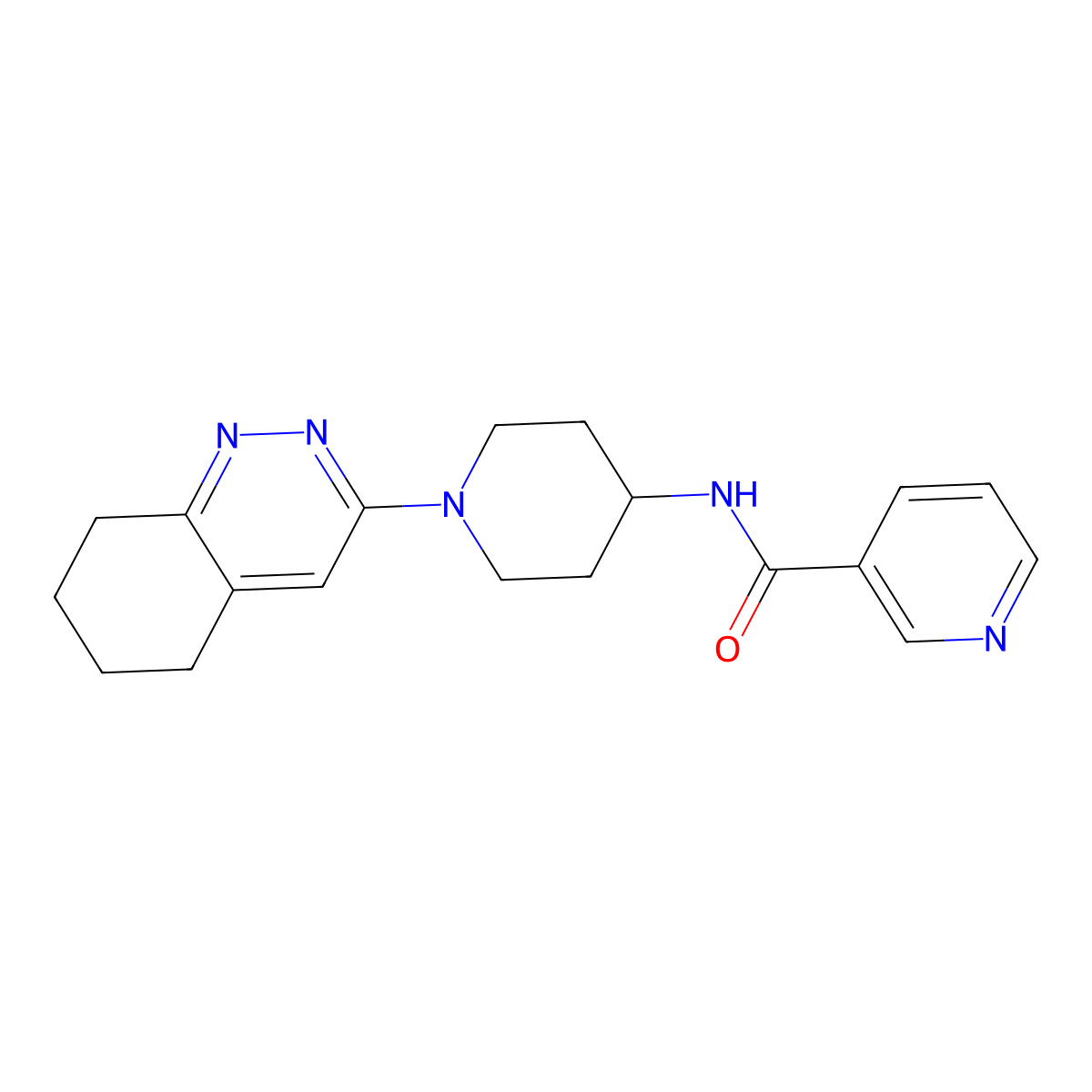 N-(1-(5,6,7,8-tetrahydrocinnolin-3-yl)piperidin-4-yl)nicotinamide molecular structure, CAS 2034320-15-3