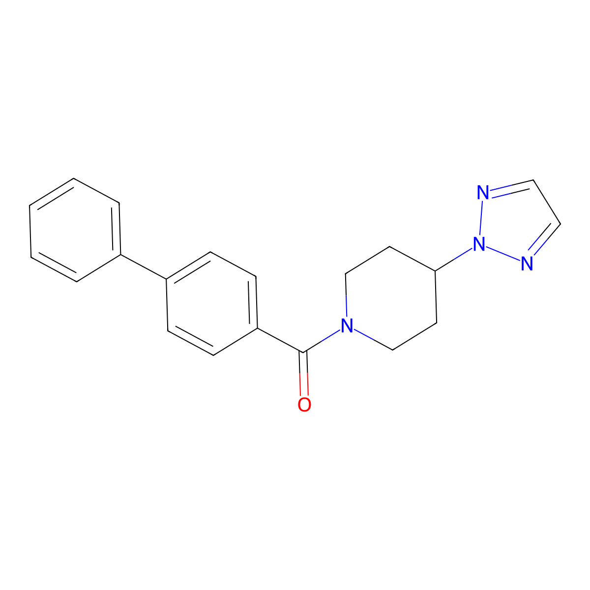 (4-(2H-1,2,3-triazol-2-yl)piperidin-1-yl)([1,1'-biphenyl]-4-yl)methanone molecular structure, CAS 2034320-17-5