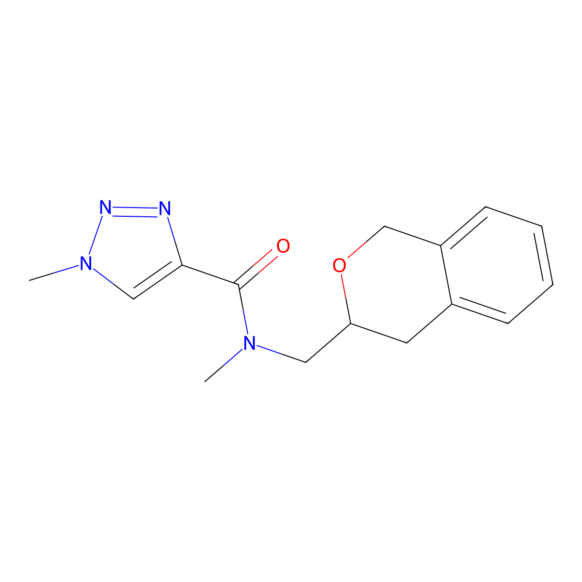 N-(isochroman-3-ylmethyl)-N,1-dimethyl-1H-1,2,3-triazole-4-carboxamide molecular structure, CAS 2034320-37-9