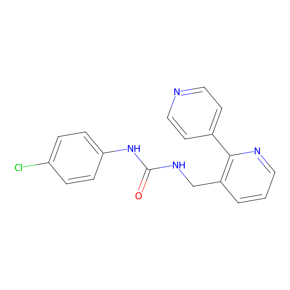 1-([2,4'-Bipyridin]-3-ylmethyl)-3-(4-chlorophenyl)urea molecular structure, CAS 2034321-06-5