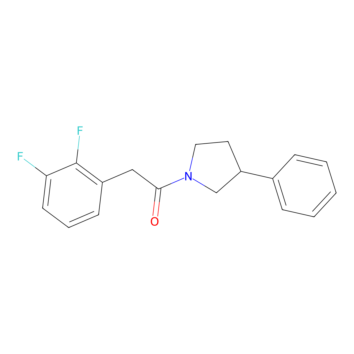 2-(2,3-Difluorophenyl)-1-(3-phenylpyrrolidin-1-yl)ethanone molecular structure, CAS 2034321-23-6