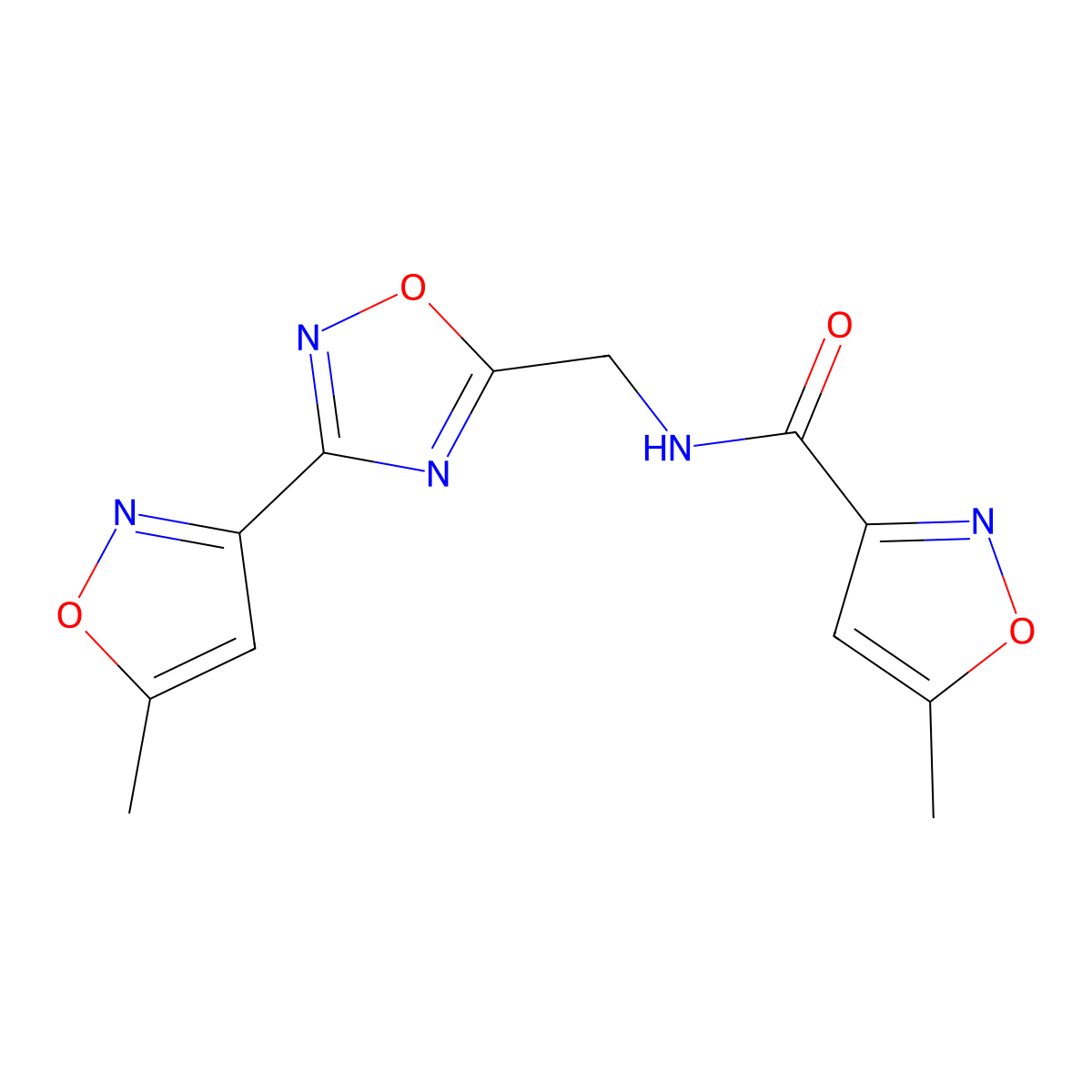 5-methyl-N-((3-(5-methylisoxazol-3-yl)-1,2,4-oxadiazol-5-yl)methyl)isoxazole-3-carboxamide molecular structure, CAS 2034321-55-4