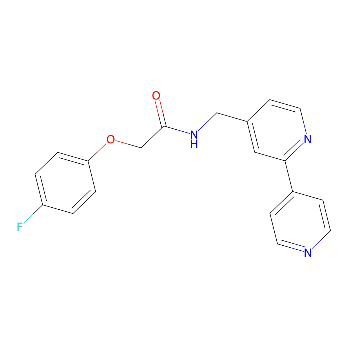 N-({[2,4'-bipyridine]-4-yl}methyl)-2-(4-fluorophenoxy)acetamide molecular structure, CAS 2034321-59-8