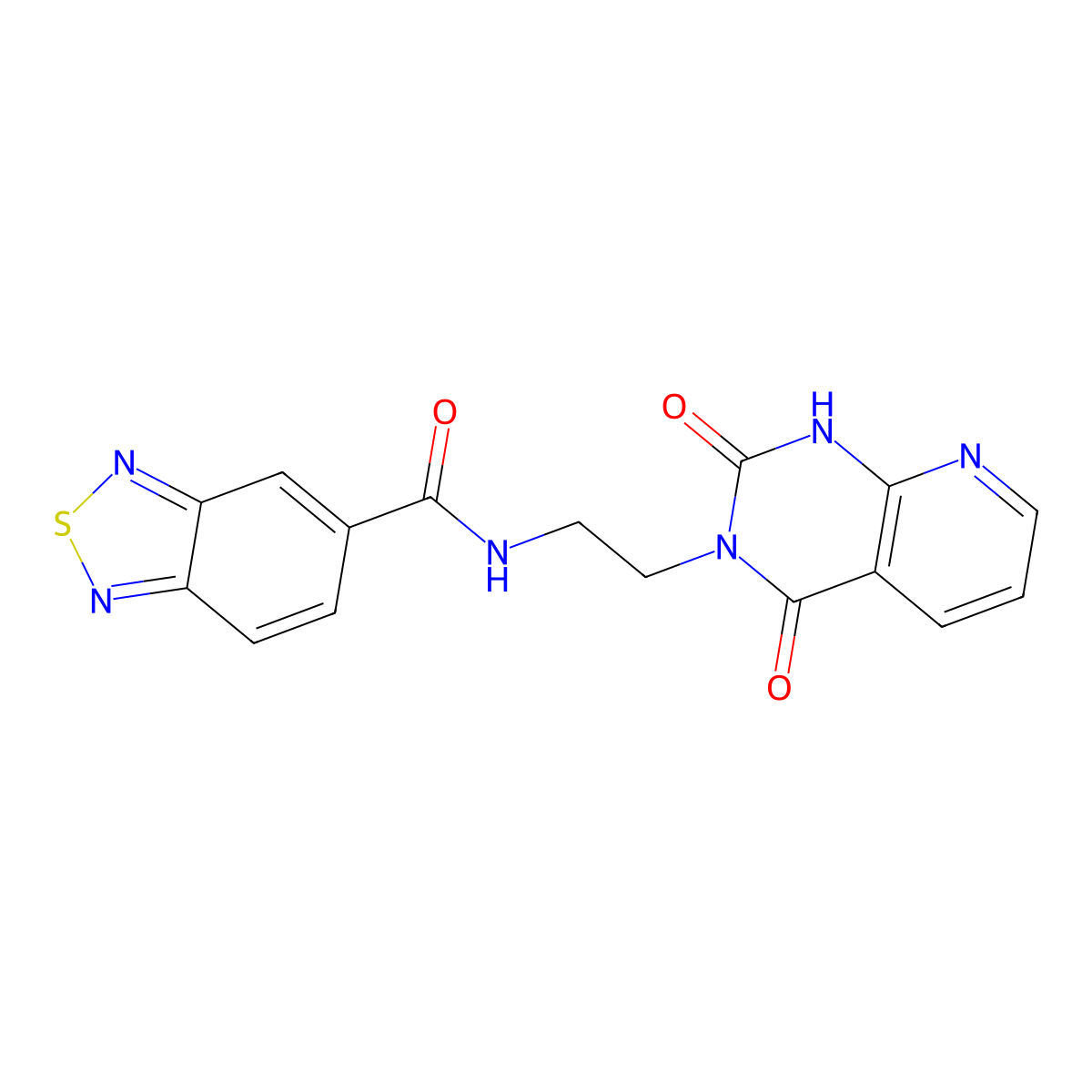 N-(2-(2,4-dioxo-1,2-dihydropyrido[2,3-d]pyrimidin-3(4H)-yl)ethyl)benzo[c][1,2,5]thiadiazole-5-carboxamide molecular structure, CAS 2034321-64-5