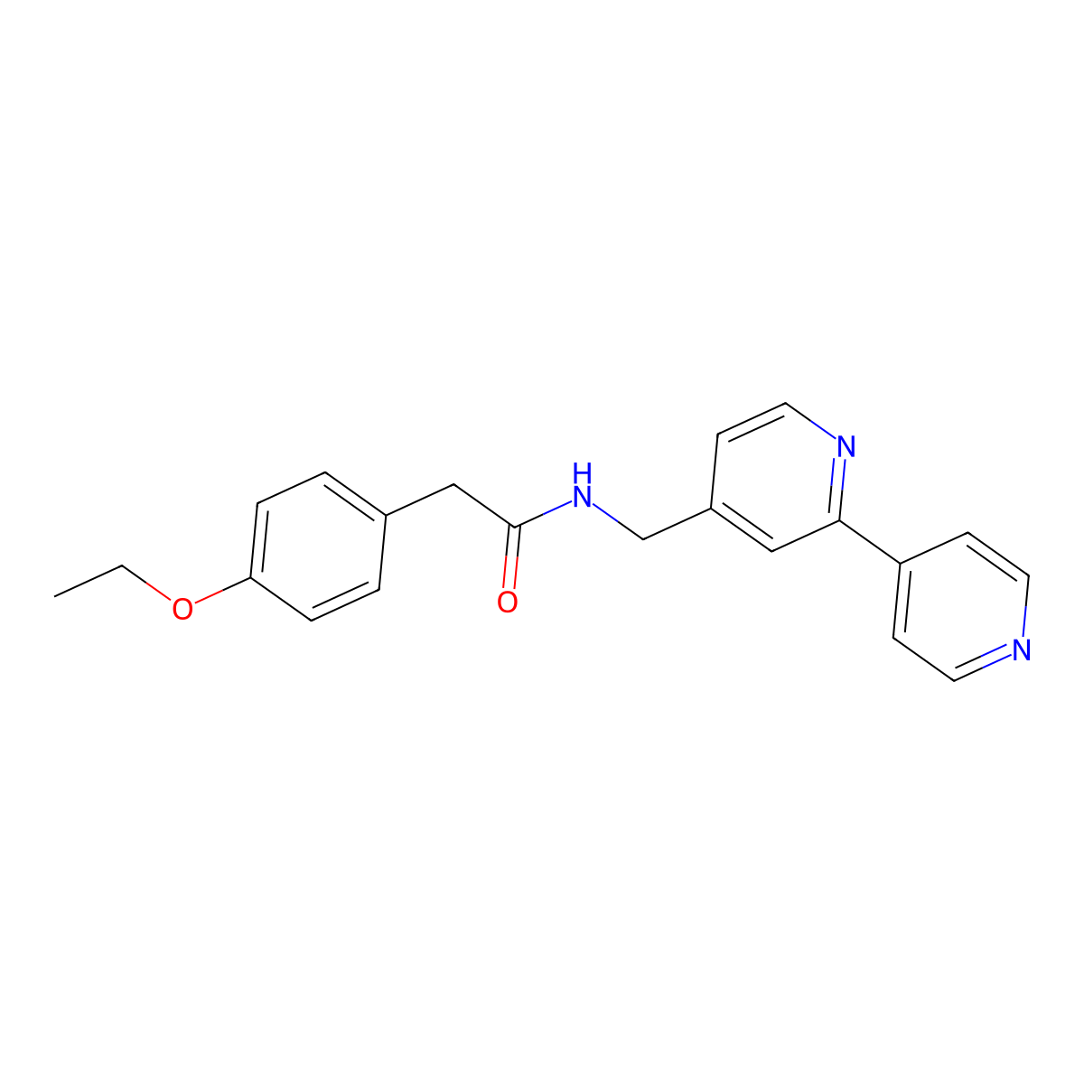 N-({[2,4'-bipyridine]-4-yl}methyl)-2-(4-ethoxyphenyl)acetamide molecular structure, CAS 2034321-69-0