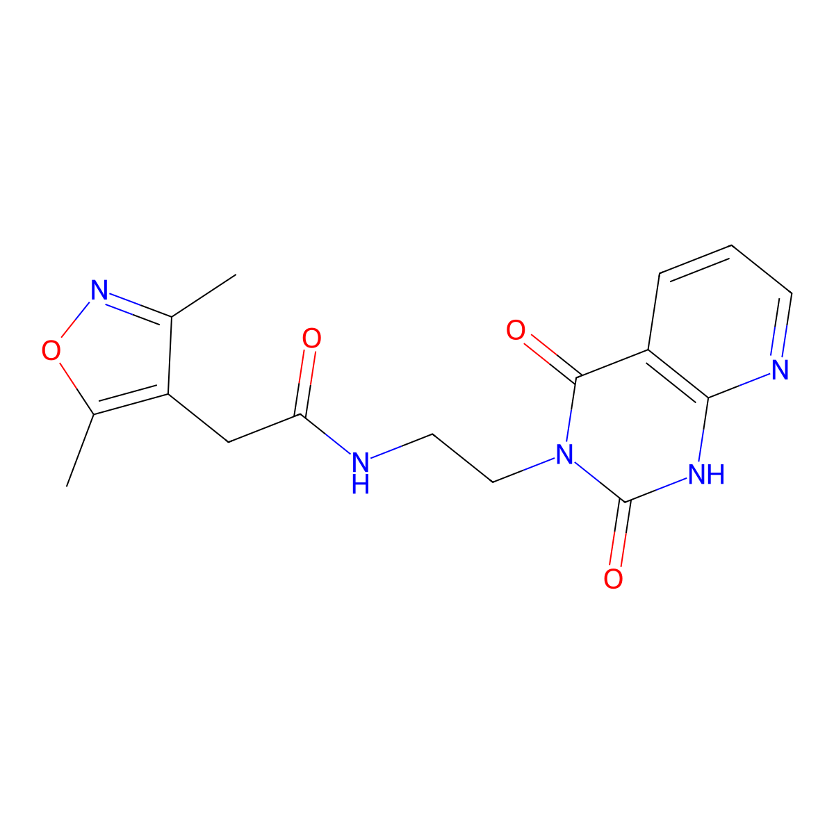 2-(3,5-dimethylisoxazol-4-yl)-N-(2-(2,4-dioxo-1,2-dihydropyrido[2,3-d]pyrimidin-3(4H)-yl)ethyl)acetamide molecular structure, CAS 2034321-76-9