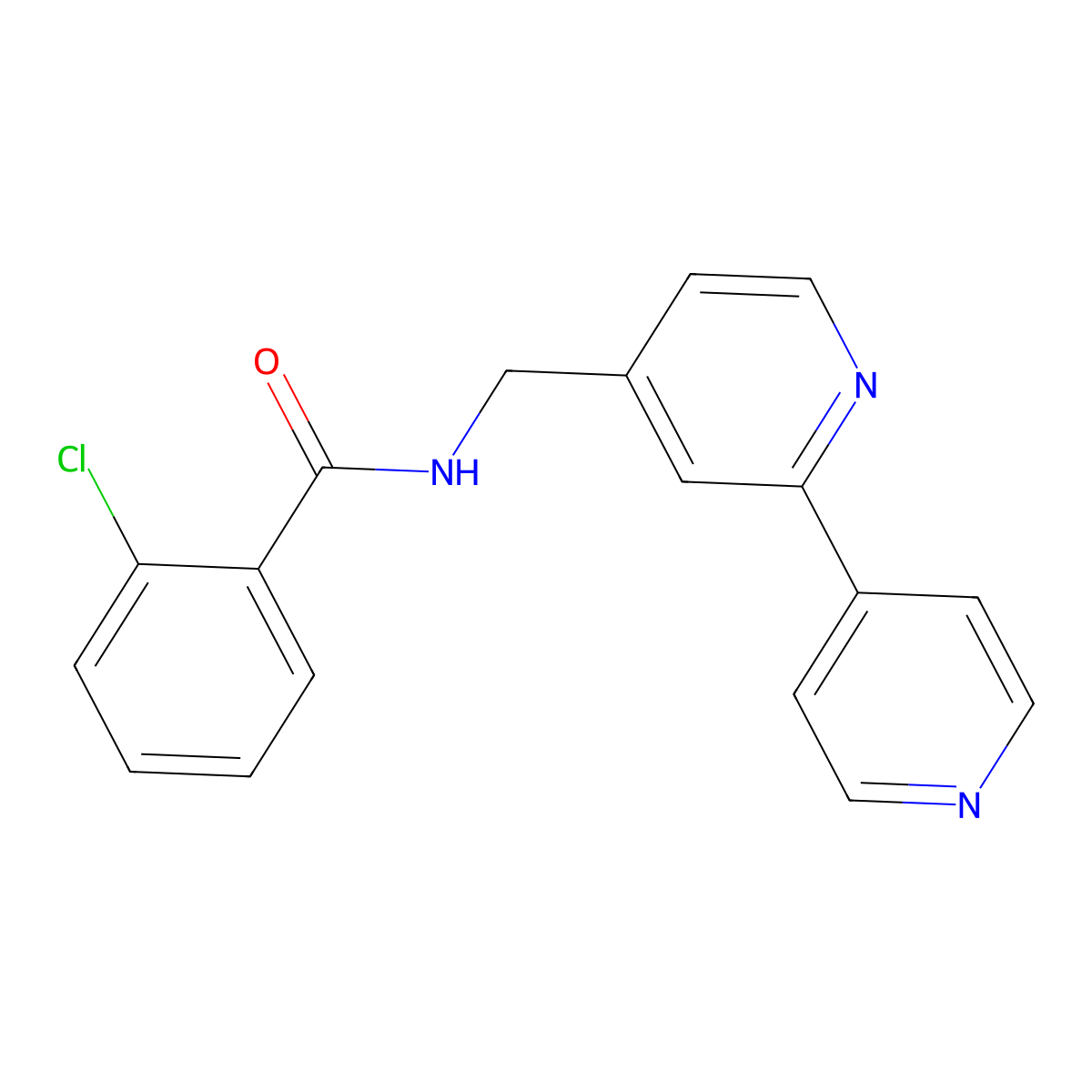 N-([2,4'-bipyridin]-4-ylmethyl)-2-chlorobenzamide molecular structure, CAS 2034322-17-1