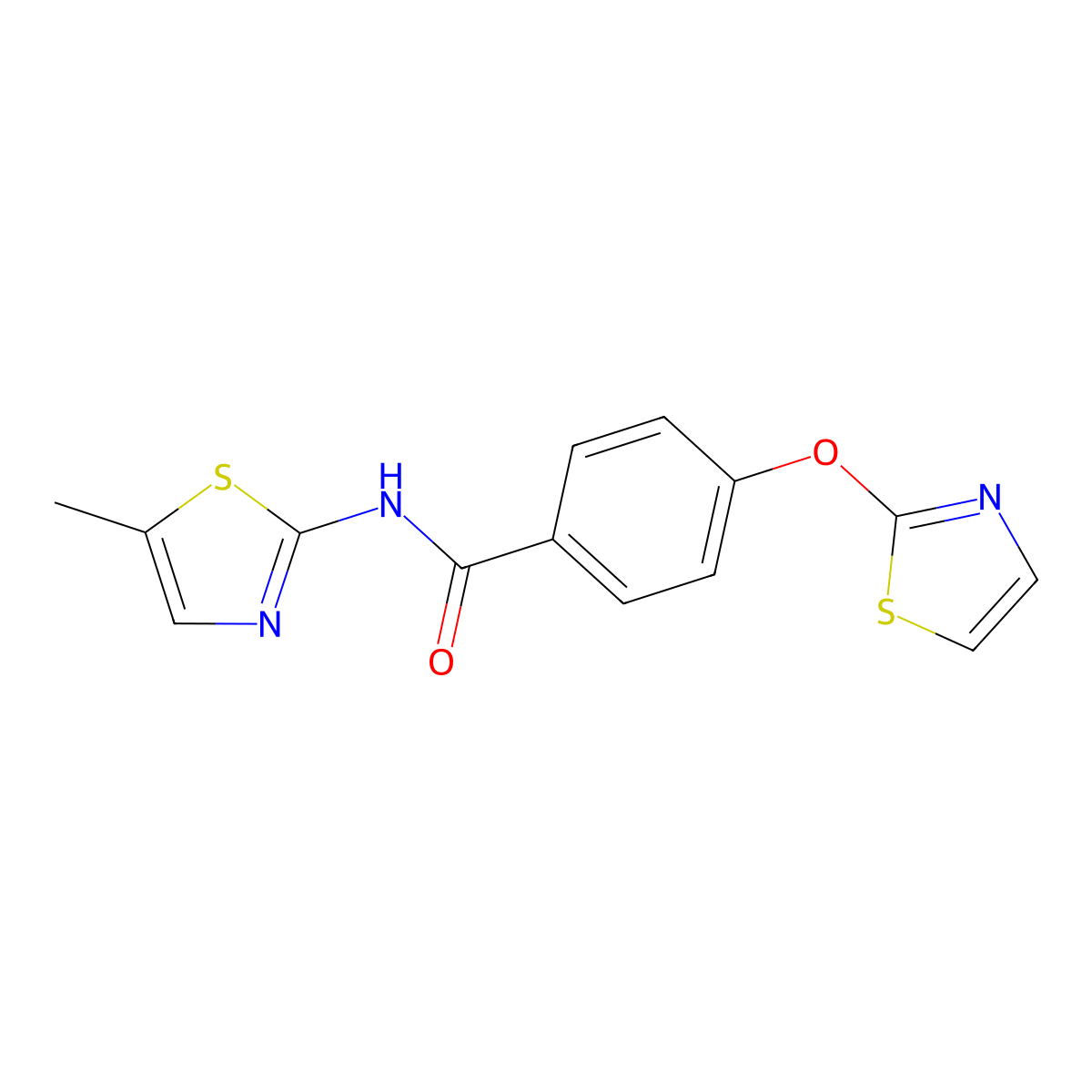 N-(5-methylthiazol-2-yl)-4-(thiazol-2-yloxy)benzamide molecular structure, CAS 2034322-29-5