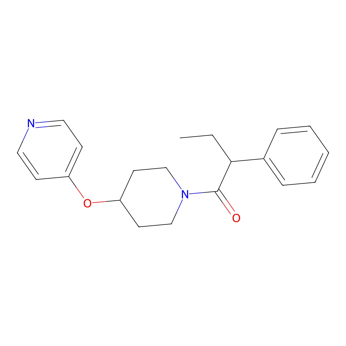 2-Phenyl-1-[4-(pyridin-4-yloxy)piperidin-1-yl]butan-1-one molecular structure, CAS 2034322-35-3
