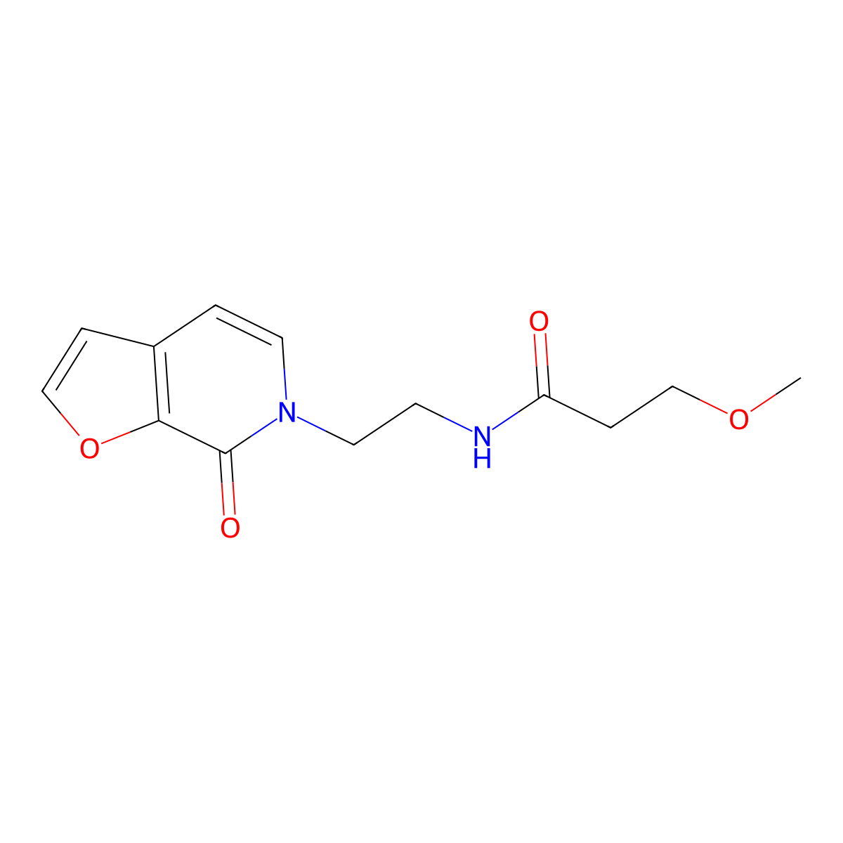 3-methoxy-N-(2-(7-oxofuro[2,3-c]pyridin-6(7H)-yl)ethyl)propanamide molecular structure, CAS 2034322-83-1