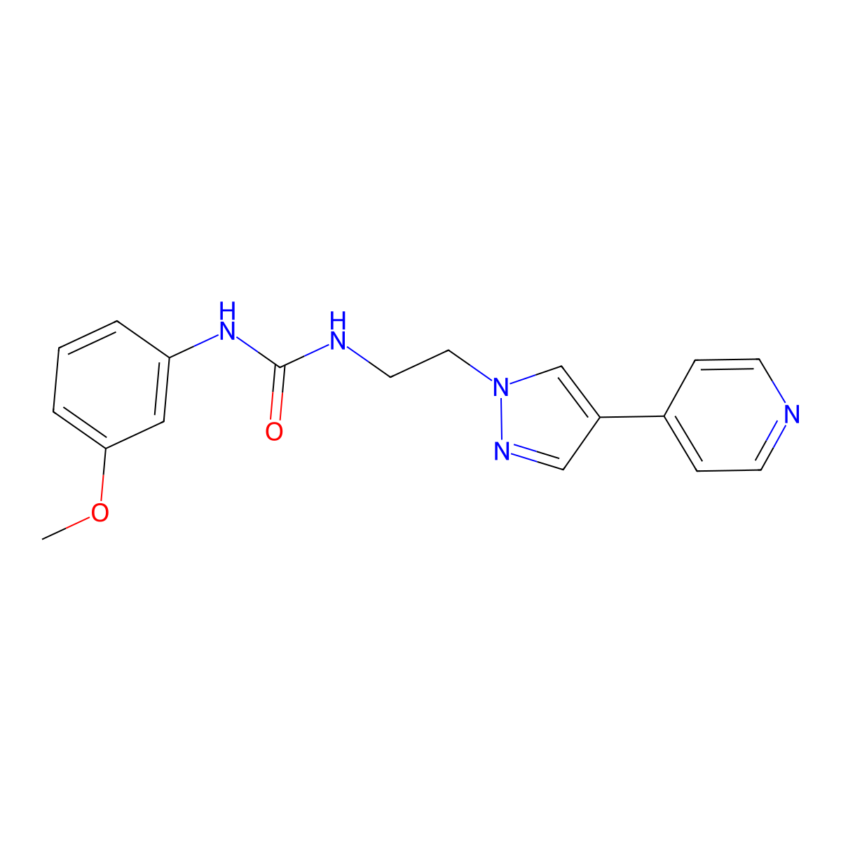 1-(3-methoxyphenyl)-3-{2-[4-(pyridin-4-yl)-1H-pyrazol-1-yl]ethyl}urea molecular structure, CAS 2034323-18-5