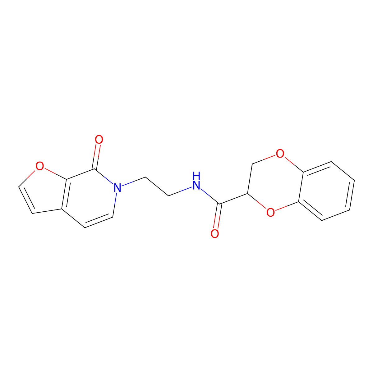 N-(2-(7-oxofuro[2,3-c]pyridin-6(7H)-yl)ethyl)-2,3-dihydrobenzo[b][1,4]dioxine-2-carboxamide molecular structure, CAS 2034323-22-1