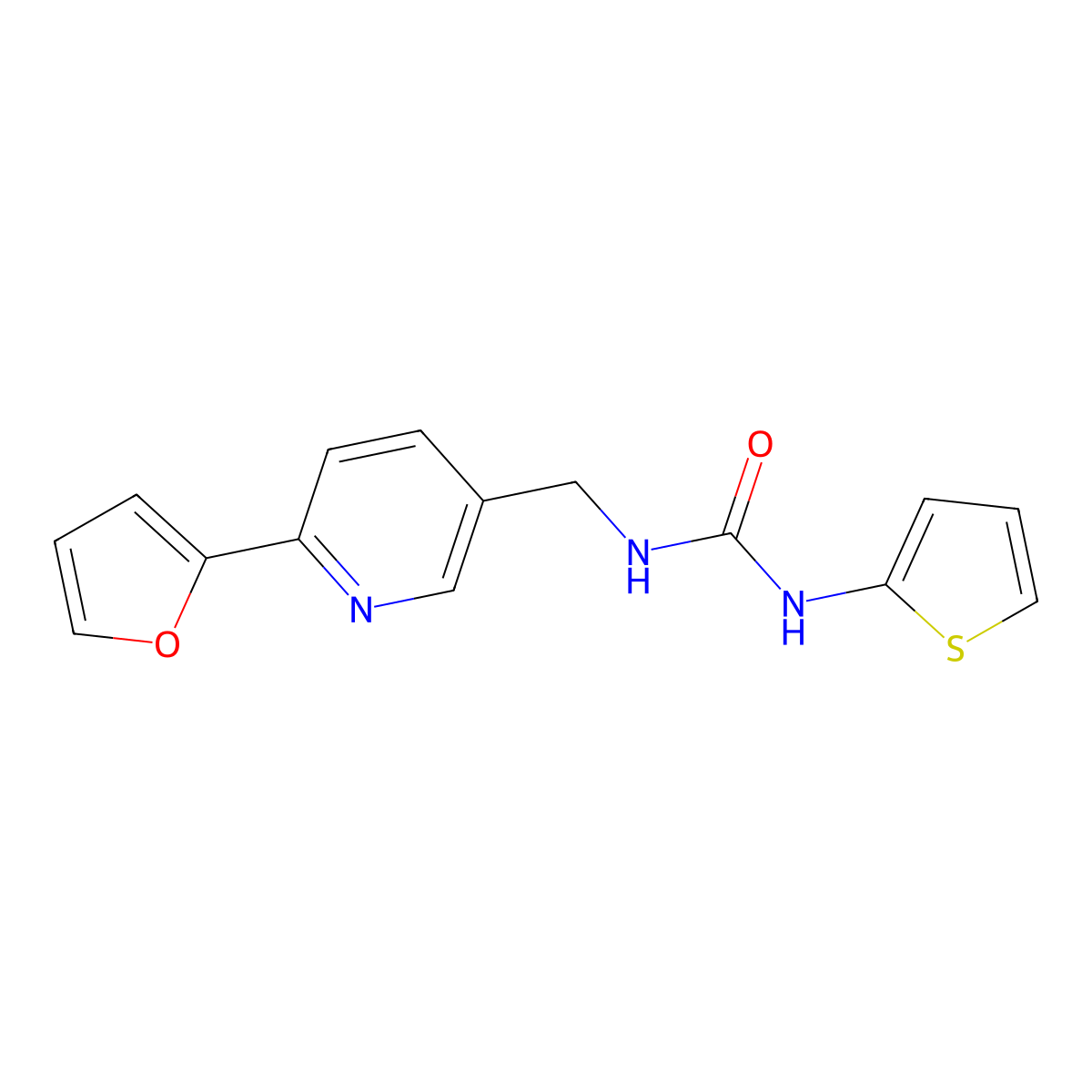 1-((6-(Furan-2-yl)pyridin-3-yl)methyl)-3-(thiophen-2-yl)urea molecular structure, CAS 2034323-26-5