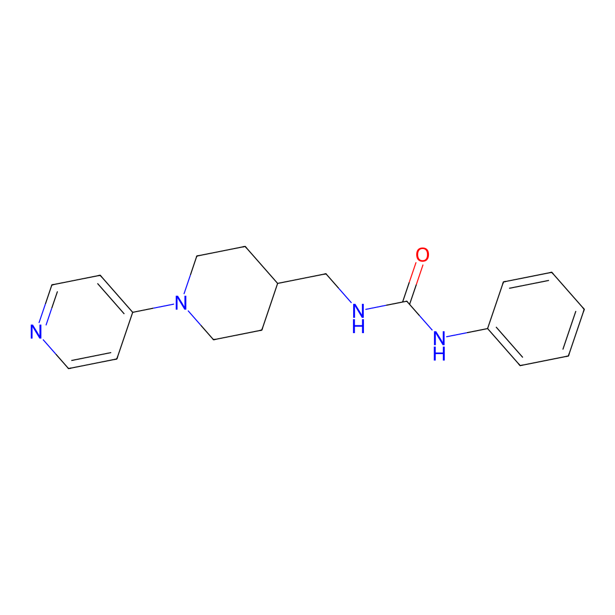 1-Phenyl-3-((1-(pyridin-4-yl)piperidin-4-yl)methyl)urea molecular structure, CAS 2034323-35-6
