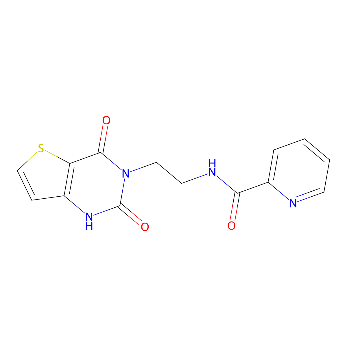 N-(2-(2,4-dioxo-1,2-dihydrothieno[3,2-d]pyrimidin-3(4H)-yl)ethyl)picolinamide molecular structure, CAS 2034323-36-7