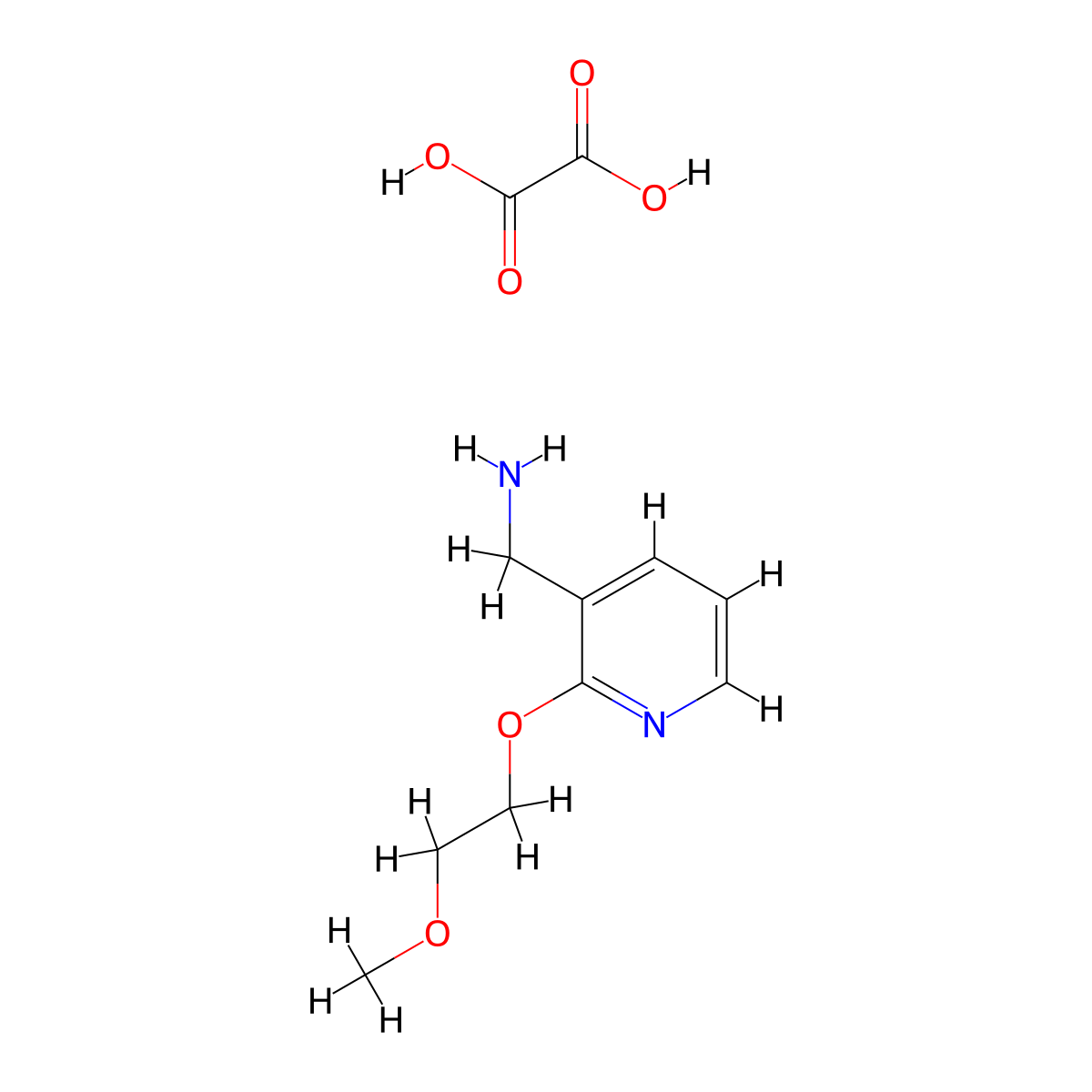 (2-(2-Methoxyethoxy)pyridin-3-yl)methanamine oxalate molecular structure, CAS 2034323-58-3
