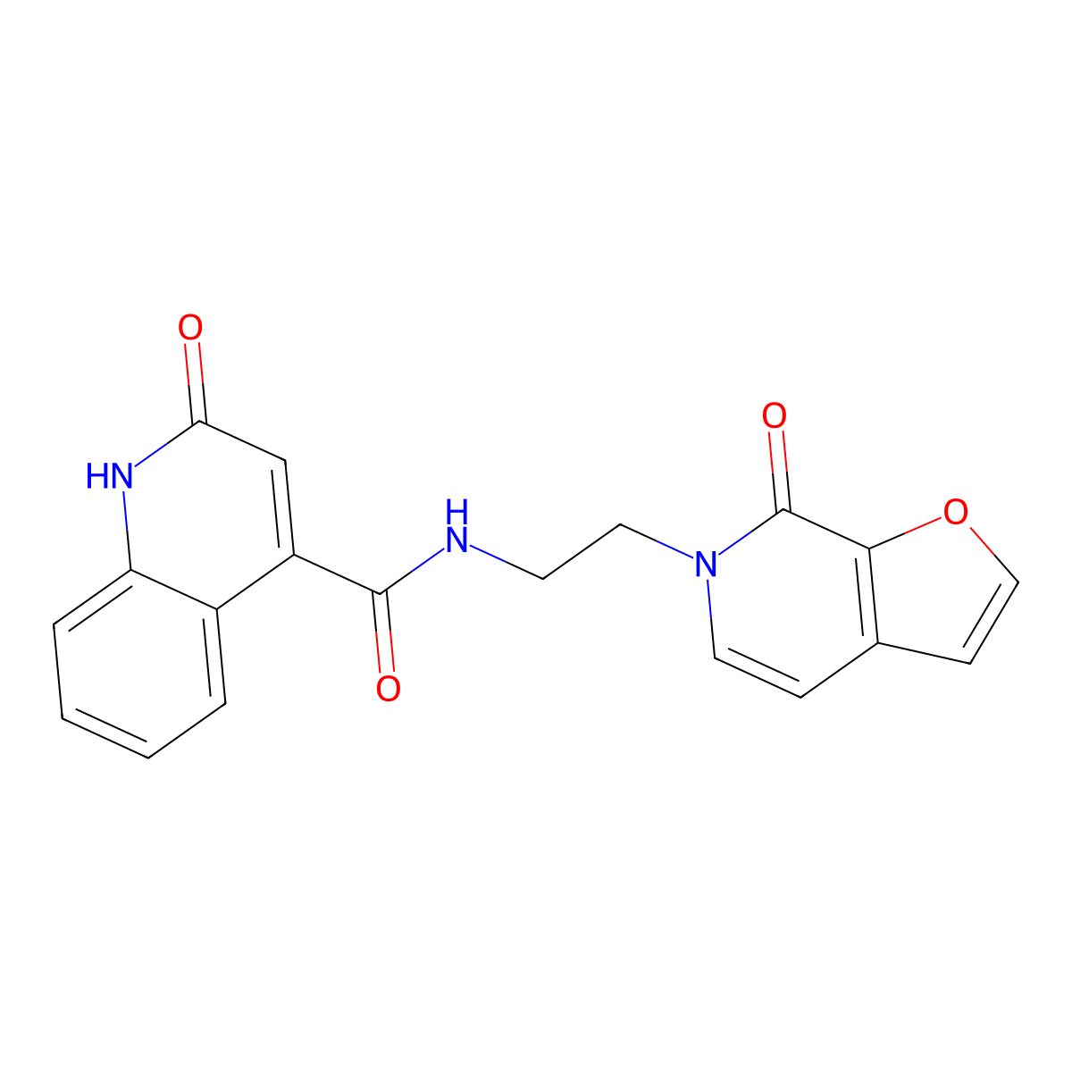 2-hydroxy-N-(2-(7-oxofuro[2,3-c]pyridin-6(7H)-yl)ethyl)quinoline-4-carboxamide molecular structure, CAS 2034323-69-6