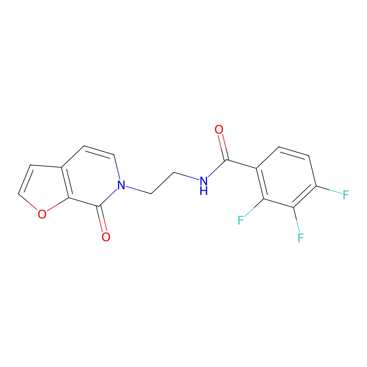 2,3,4-trifluoro-N-(2-(7-oxofuro[2,3-c]pyridin-6(7H)-yl)ethyl)benzamide molecular structure, CAS 2034323-80-1