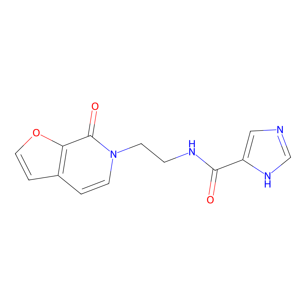 N-(2-(7-oxofuro[2,3-c]pyridin-6(7H)-yl)ethyl)-1H-imidazole-5-carboxamide molecular structure, CAS 2034324-01-9
