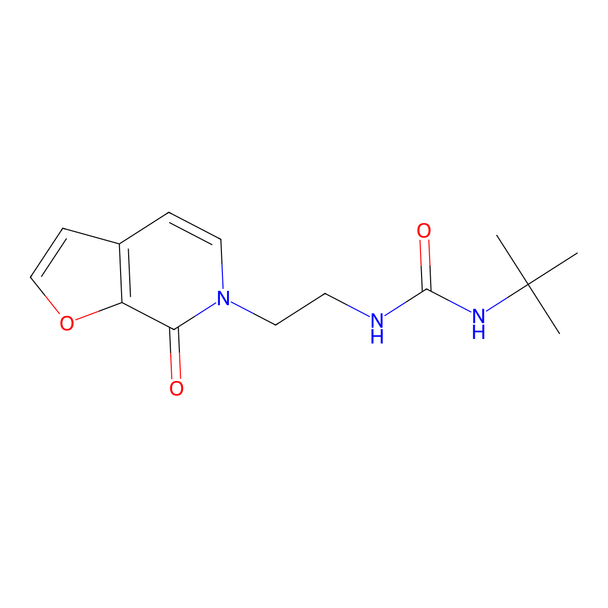 1-(tert-butyl)-3-(2-(7-oxofuro[2,3-c]pyridin-6(7H)-yl)ethyl)urea molecular structure, CAS 2034324-10-0