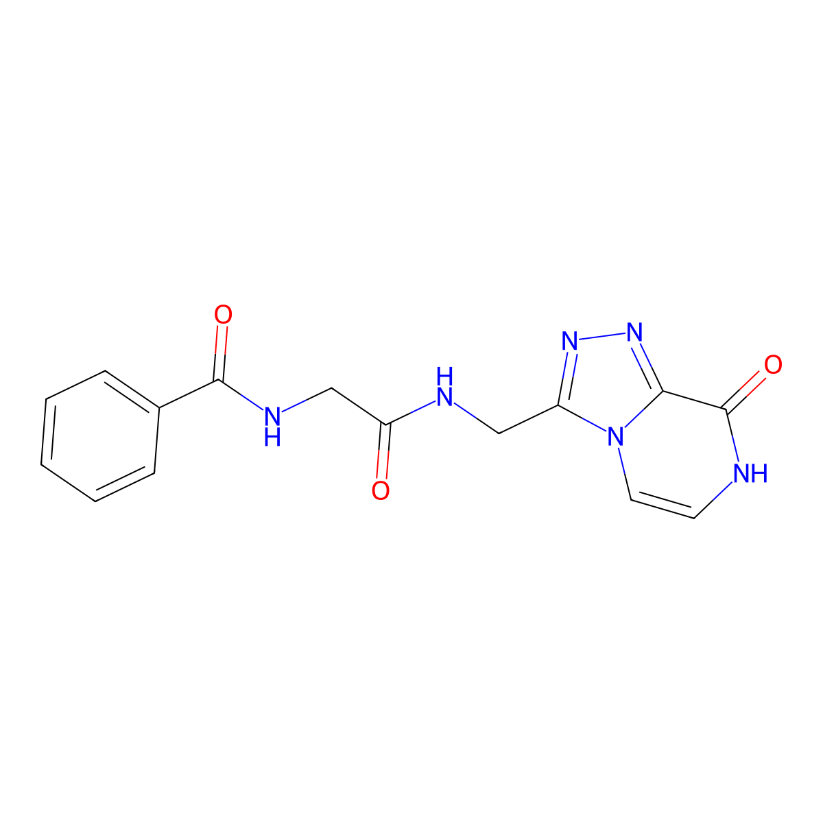 N-(2-(((8-hydroxy-[1,2,4]triazolo[4,3-a]pyrazin-3-yl)methyl)amino)-2-oxoethyl)benzamide molecular structure, CAS 2034324-34-8
