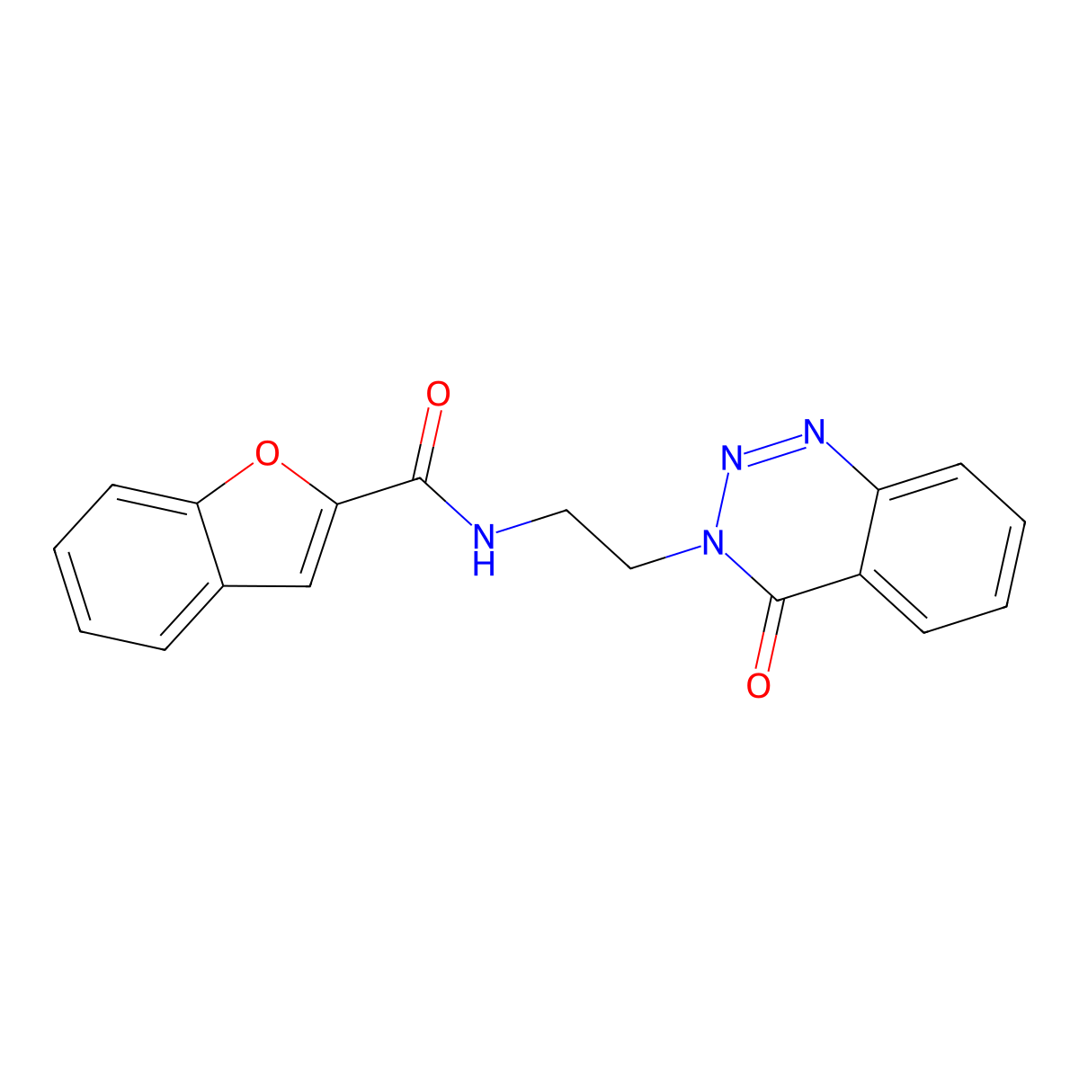 N-(2-(4-oxobenzo[d][1,2,3]triazin-3(4H)-yl)ethyl)benzofuran-2-carboxamide molecular structure, CAS 2034324-96-2