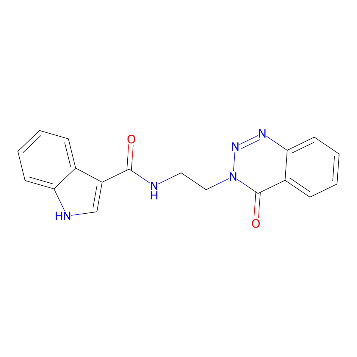 N-(2-(4-oxobenzo[d][1,2,3]triazin-3(4H)-yl)ethyl)-1H-indole-3-carboxamide molecular structure, CAS 2034325-06-7