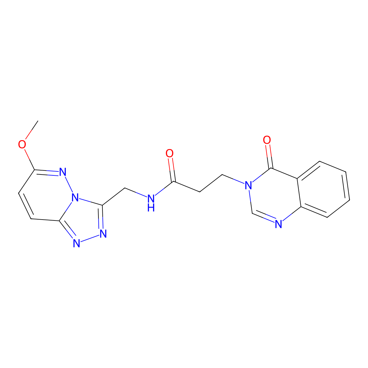N-((6-methoxy-[1,2,4]triazolo[4,3-b]pyridazin-3-yl)methyl)-3-(4-oxoquinazolin-3(4H)-yl)propanamide molecular structure, CAS 2034325-16-9