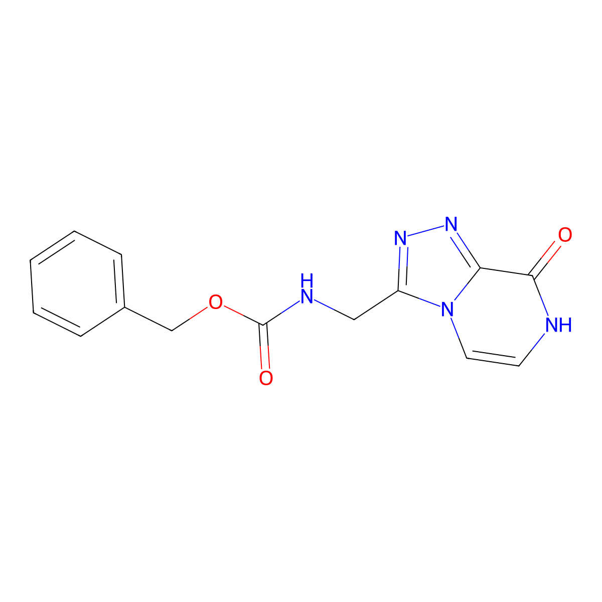 Benzyl ((8-hydroxy-[1,2,4]triazolo[4,3-a]pyrazin-3-yl)methyl)carbamate molecular structure, CAS 2034325-18-1