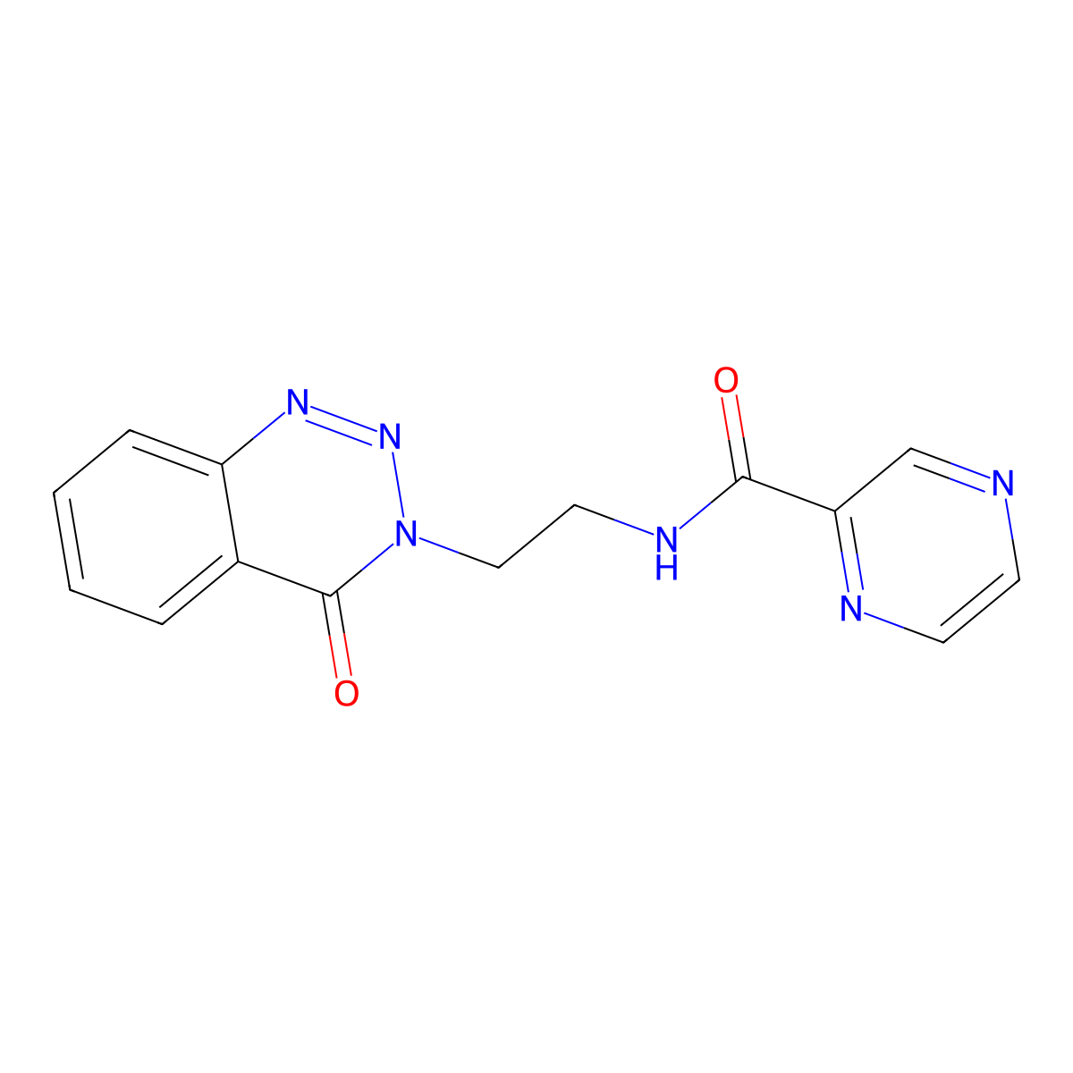 N-(2-(4-oxobenzo[d][1,2,3]triazin-3(4H)-yl)ethyl)pyrazine-2-carboxamide molecular structure, CAS 2034325-19-2