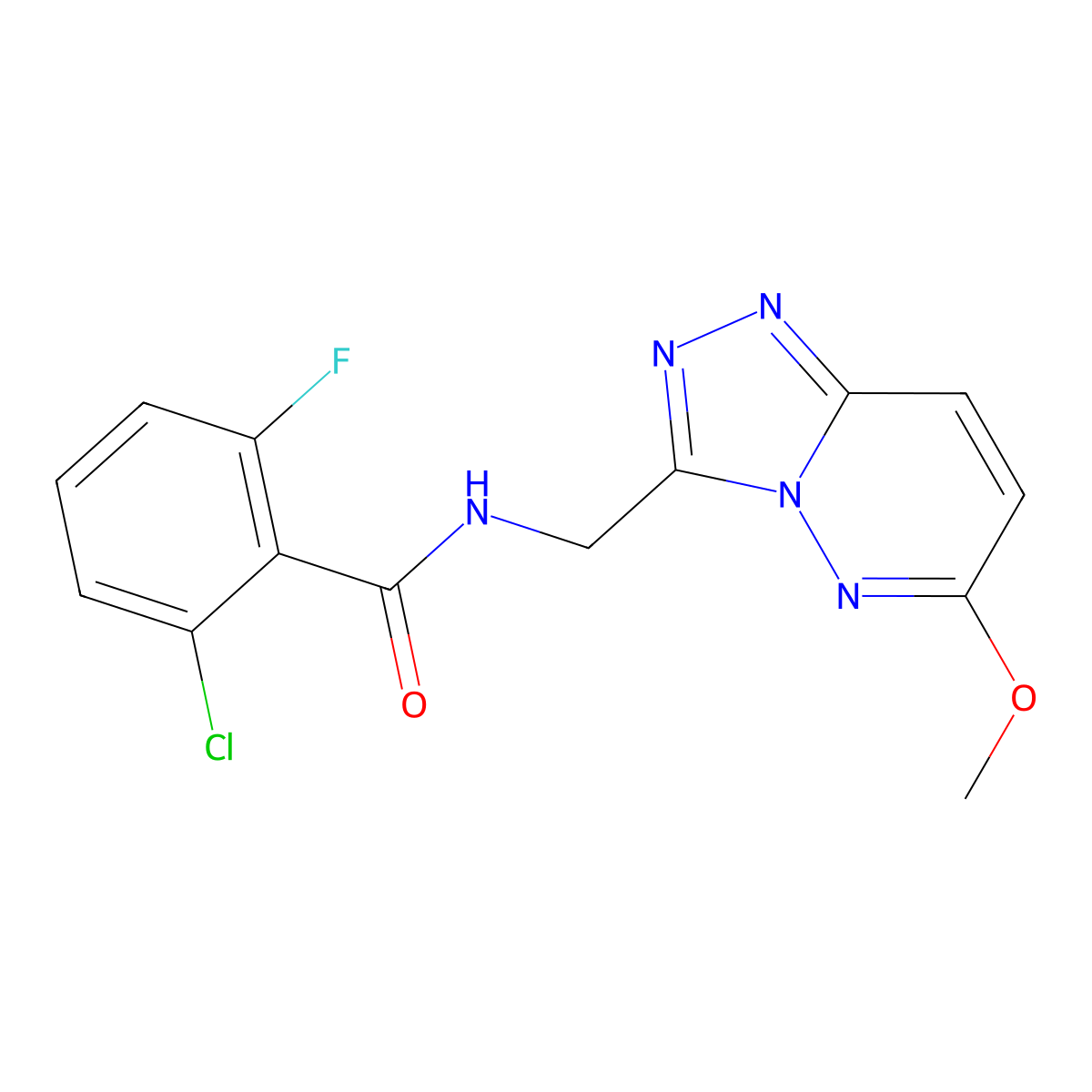 2-chloro-6-fluoro-N-((6-methoxy-[1,2,4]triazolo[4,3-b]pyridazin-3-yl)methyl)benzamide molecular structure, CAS 2034325-24-9