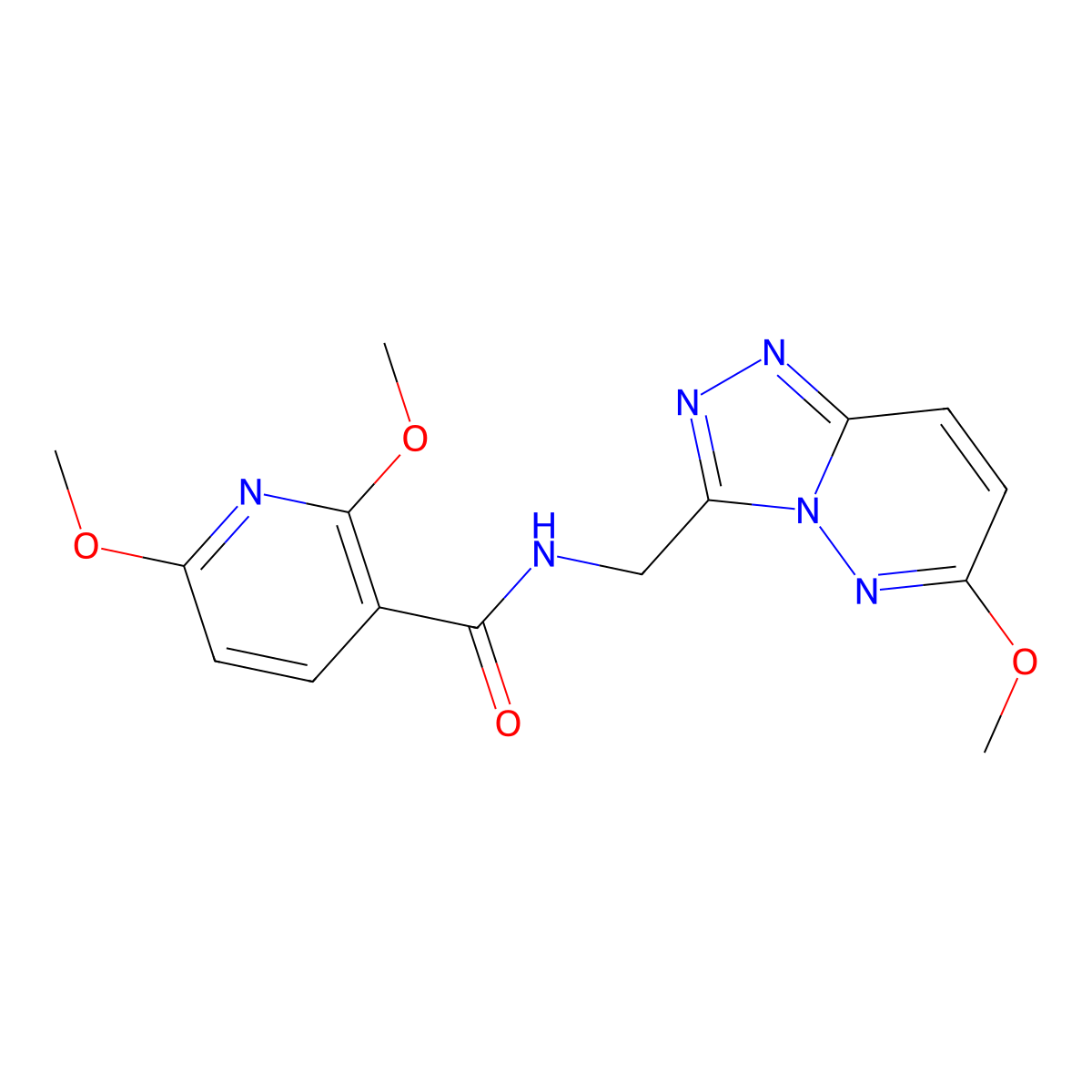 2,6-dimethoxy-N-((6-methoxy-[1,2,4]triazolo[4,3-b]pyridazin-3-yl)methyl)nicotinamide molecular structure, CAS 2034325-32-9