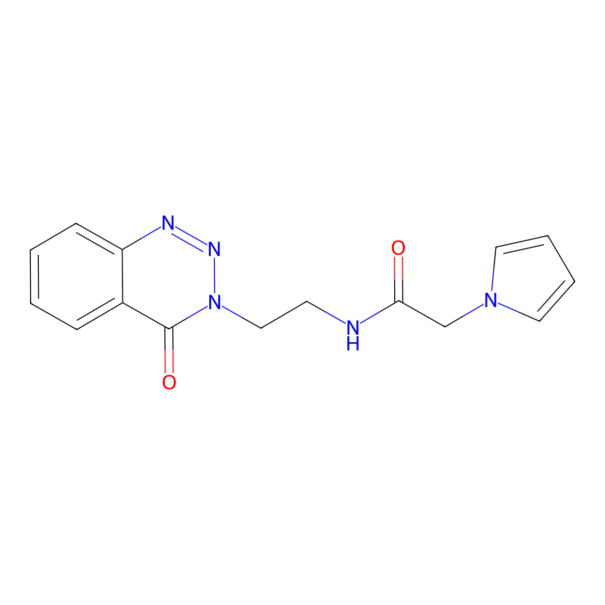 N-(2-(4-oxobenzo[d][1,2,3]triazin-3(4H)-yl)ethyl)-2-(1H-pyrrol-1-yl)acetamide molecular structure, CAS 2034325-61-4