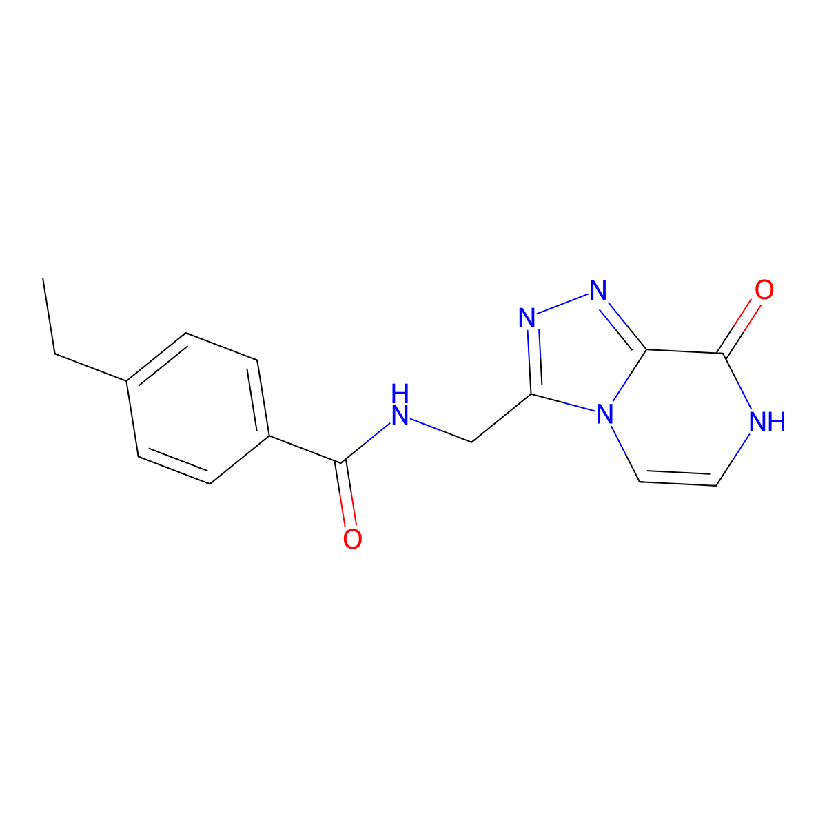 4-ethyl-N-((8-hydroxy-[1,2,4]triazolo[4,3-a]pyrazin-3-yl)methyl)benzamide molecular structure, CAS 2034325-69-2