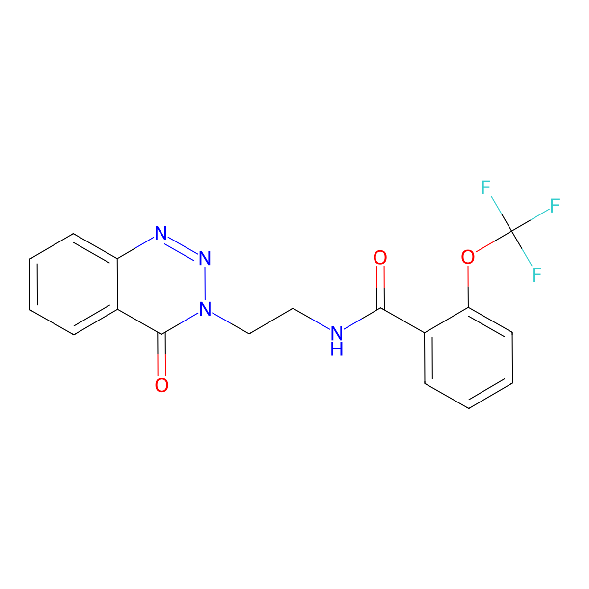 N-(2-(4-oxobenzo[d][1,2,3]triazin-3(4H)-yl)ethyl)-2-(trifluoromethoxy)benzamide molecular structure, CAS 2034325-85-2