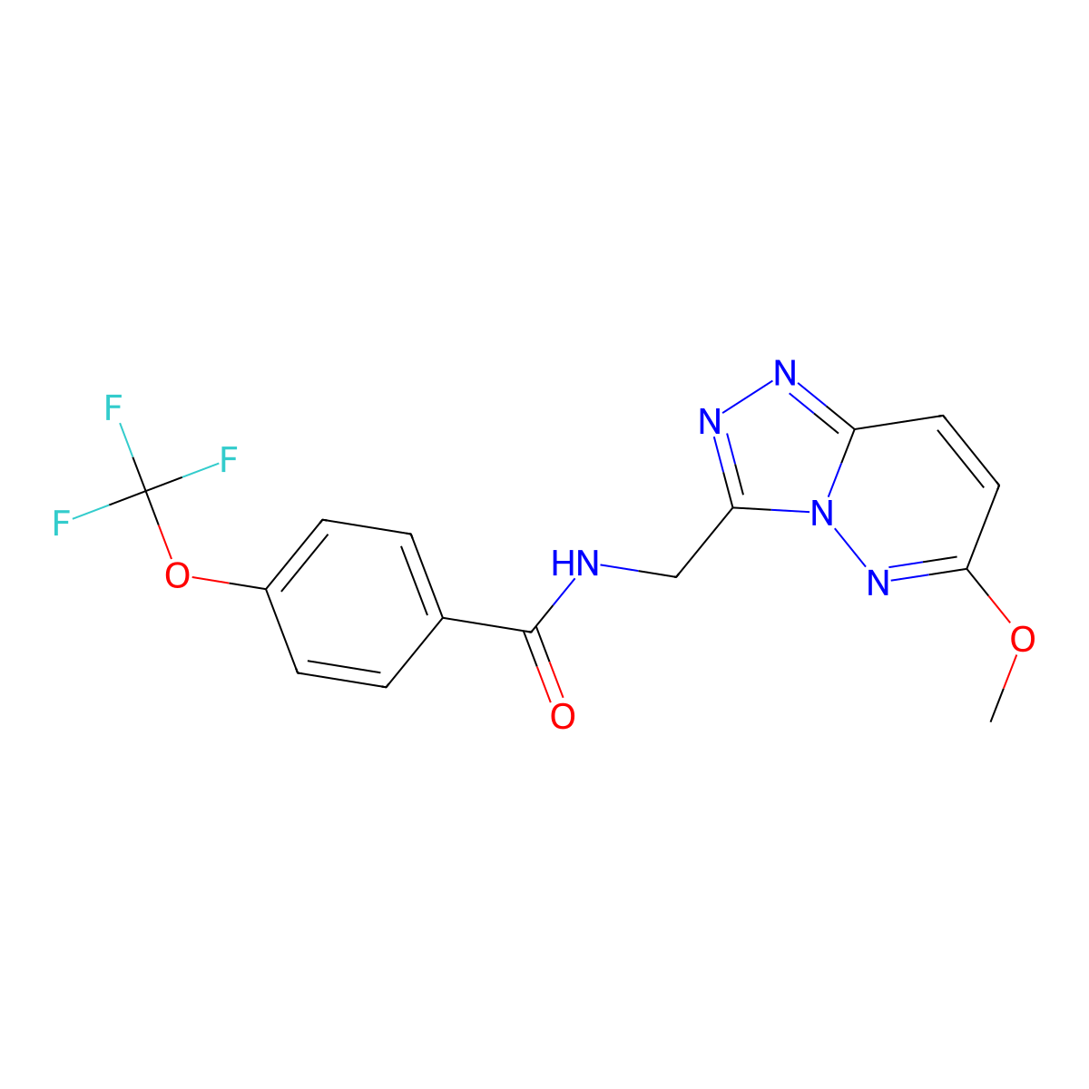 N-({6-methoxy-[1,2,4]triazolo[4,3-b]pyridazin-3-yl}methyl)-4-(trifluoromethoxy)benzamide molecular structure, CAS 2034325-92-1