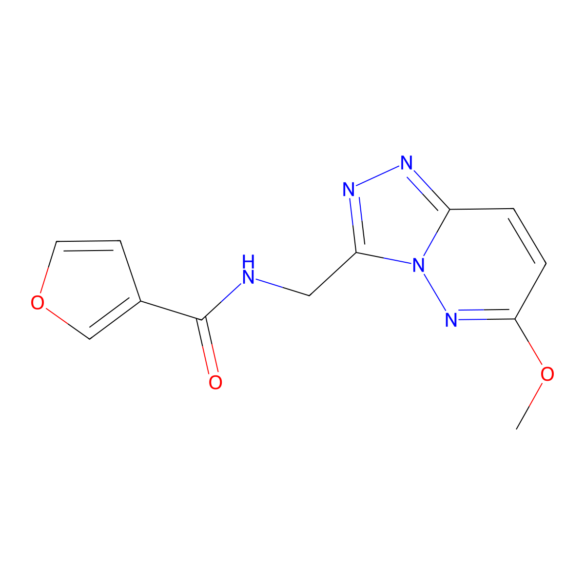 N-((6-methoxy-[1,2,4]triazolo[4,3-b]pyridazin-3-yl)methyl)furan-3-carboxamide molecular structure, CAS 2034325-98-7