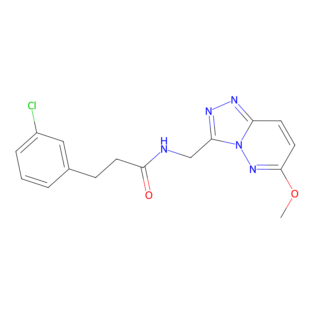 3-(3-chlorophenyl)-N-((6-methoxy-[1,2,4]triazolo[4,3-b]pyridazin-3-yl)methyl)propanamide molecular structure, CAS 2034326-23-1