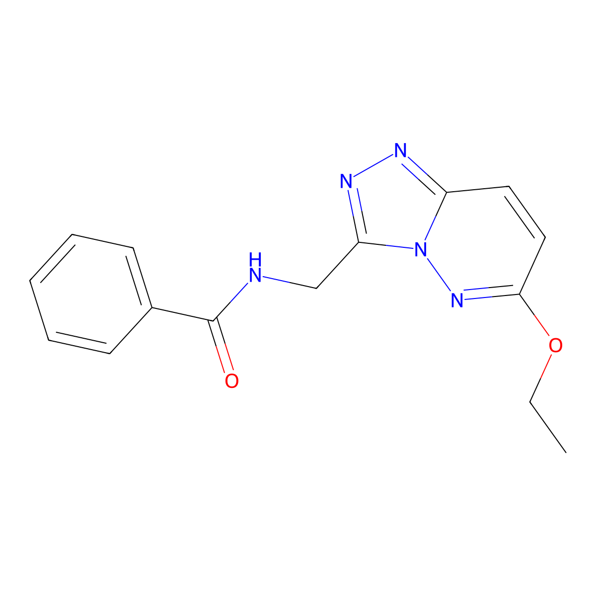 N-((6-ethoxy-[1,2,4]triazolo[4,3-b]pyridazin-3-yl)methyl)benzamide molecular structure, CAS 2034326-48-0