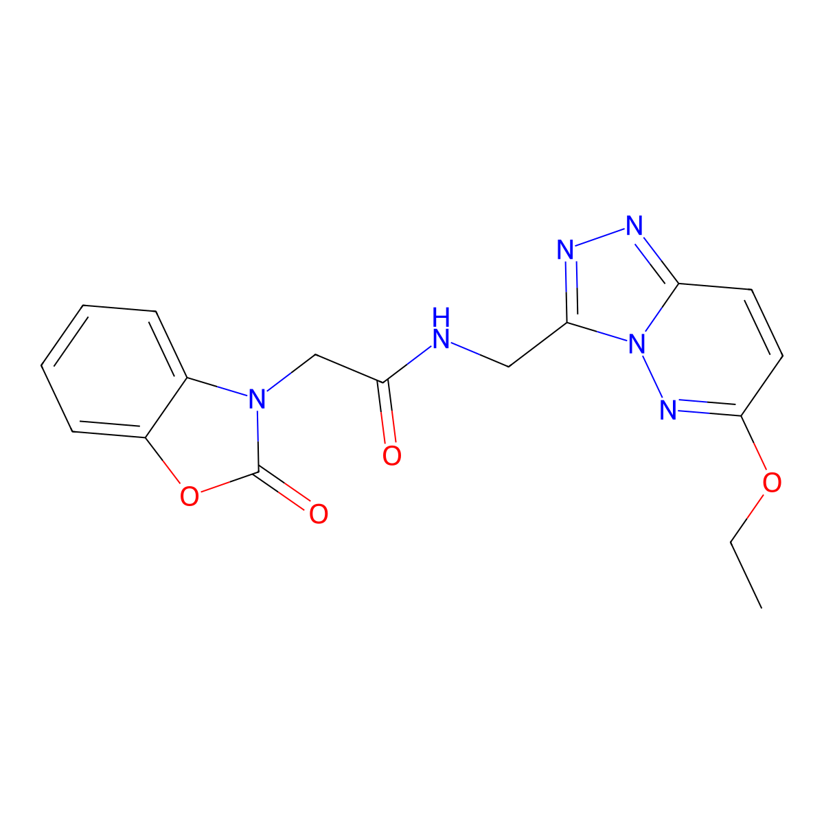 N-((6-ethoxy-[1,2,4]triazolo[4,3-b]pyridazin-3-yl)methyl)-2-(2-oxobenzo[d]oxazol-3(2H)-yl)acetamide molecular structure, CAS 2034326-74-2